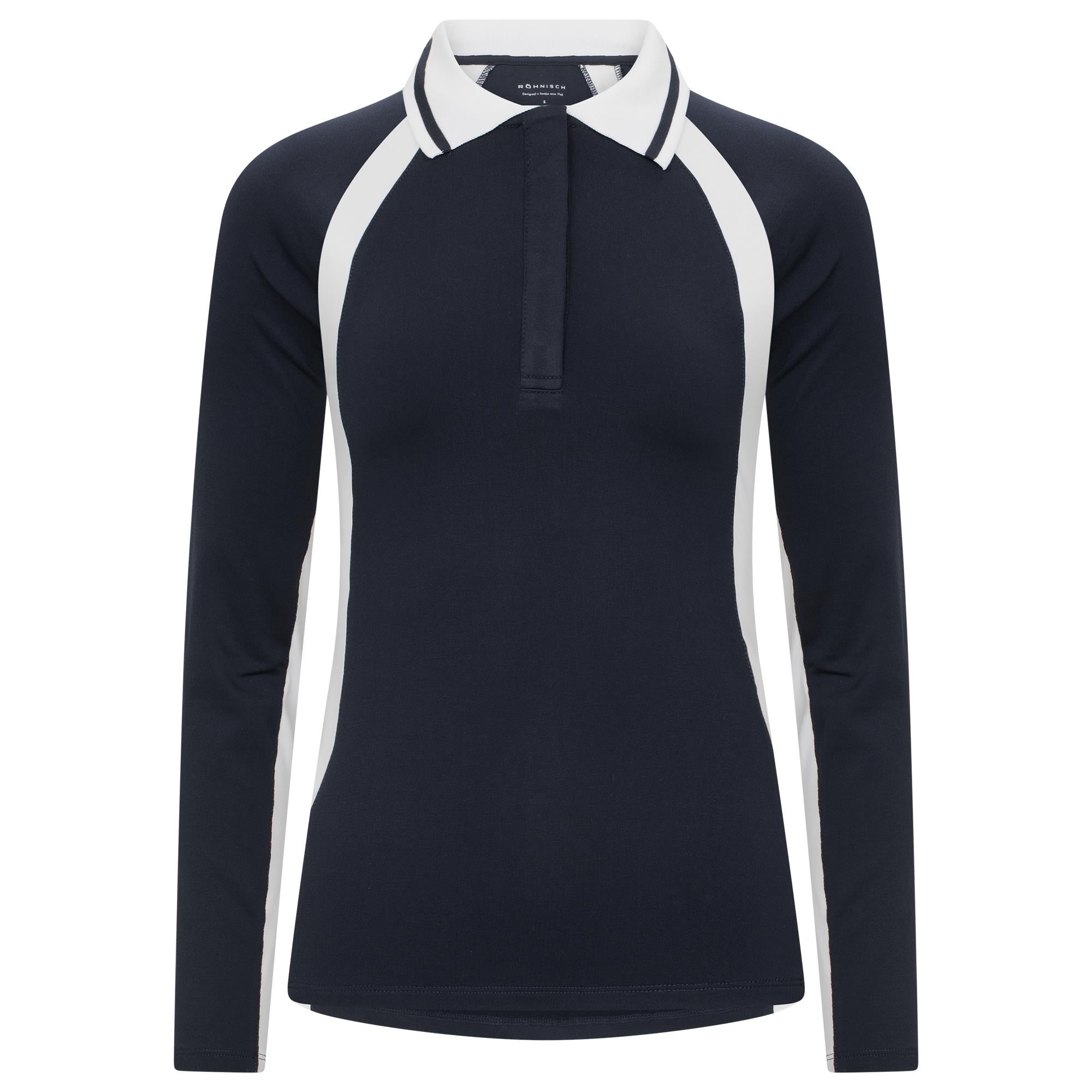 Rohnisch Pitch Thermal Ladies Golf Polo Shirt Navy